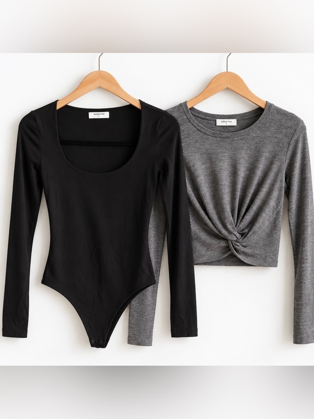 Aritzia Babaton + Wilfred Free Long Sleeve Top Bundle Size S Black Grey